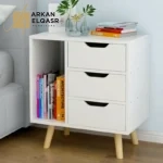 ⁦طاولة جانبية للسرير بادرج و وحدة تخزين⁩ - الصورة ⁦2⁩
