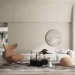 كرسي هزاز علي شكل سمكة مع مسند قدم