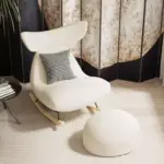 كرسي هزاز علي شكل سمكة مع مسند قدم