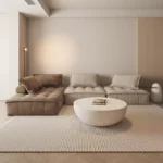 كنب زاوية مودرن قماش من تصميم رومانتي