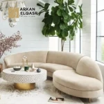 كنب زاوية بتصميم ايطالي منحني