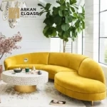 كنب زاوية بتصميم ايطالي منحني