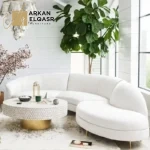كنب زاوية بتصميم ايطالي منحني