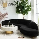 كنب زاوية بتصميم ايطالي منحني