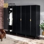 خزانة ملابس ستة أبواب بتصميم كلاسيكي