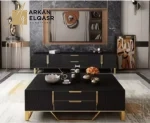 طقم طاولات قهوة و تلفاز