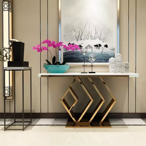 كونسول مودرن ذهبي بتصميم إيطالى