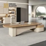 مكتب مودرن بتصميم منحنِ فاخر